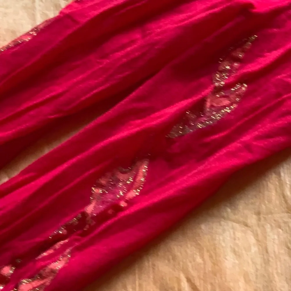 Red tights with flames on sides